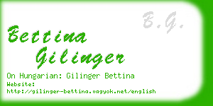 bettina gilinger business card
